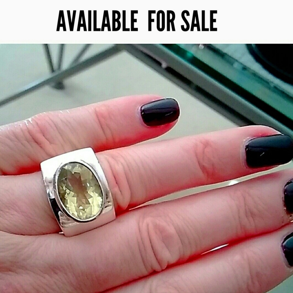 AVAILABLE FOR SALE 925 silver citrine ring